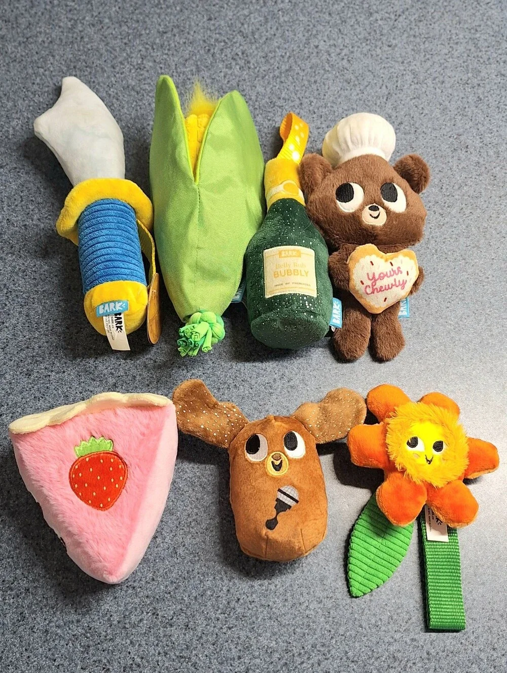 Chewy Bark Plush Assorted Squeaky & Some Crinkly Dog Toys, 20-50lbs, NWOT